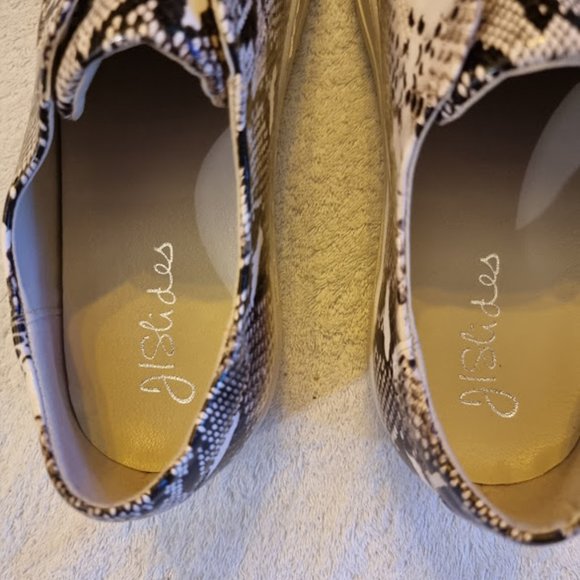 J/Slides Kayla Slip On Sneakers Python Print Slip On Vegan Leather 10M - Picture 7 of 7